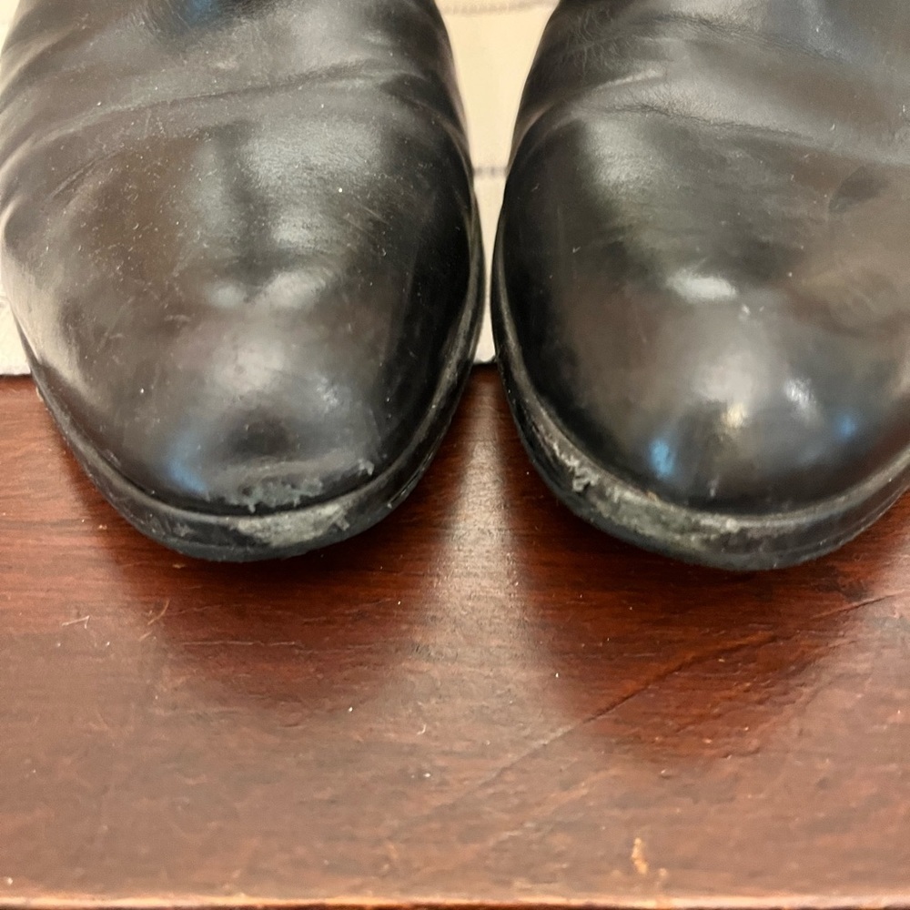 Stuart Weitzman Black Leather Boots Ladies Size 8.5 Fall Winter Perfect Classic - Picture 4 of 11